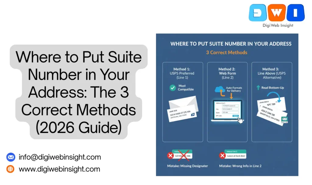 Where to Put Suite Number in Your Address